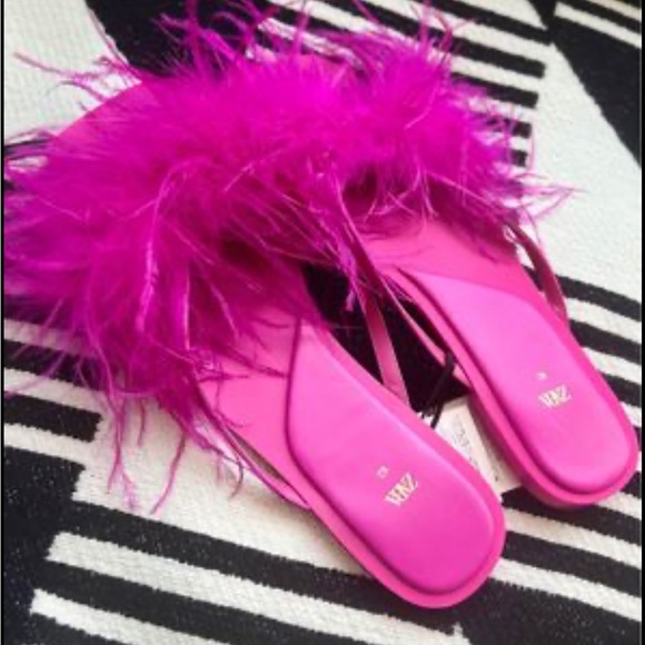 ZARA Feather Sandals